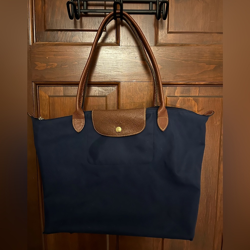 Navy Long Champ Purse